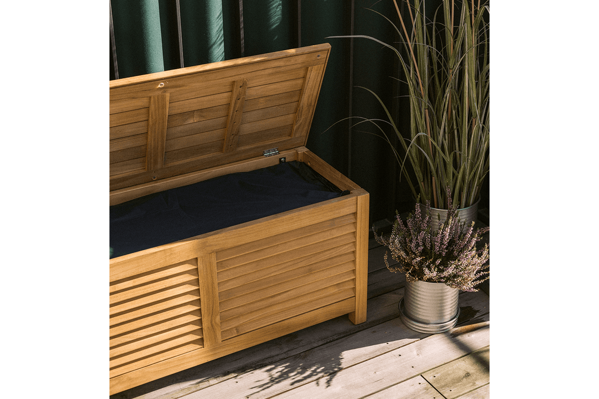 Agnes teak storage bench 125 cm