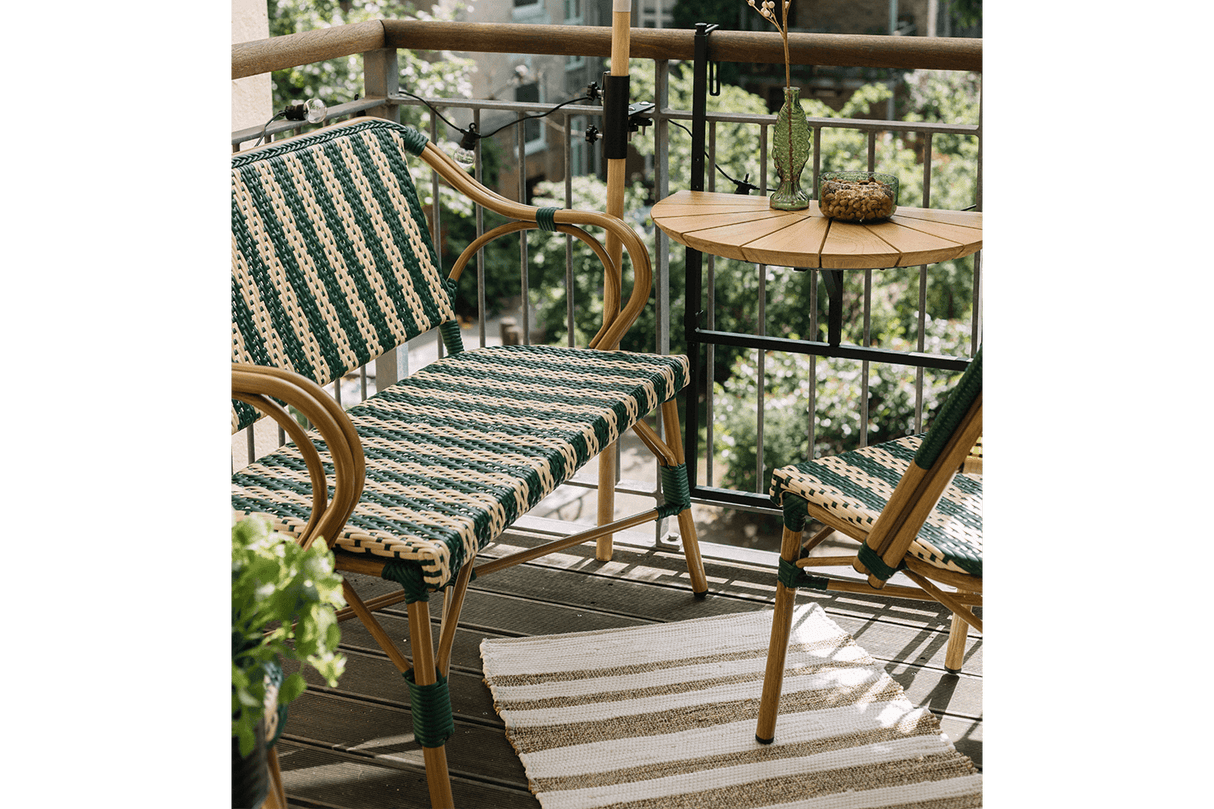 Claire café bench in French weave 108 cm