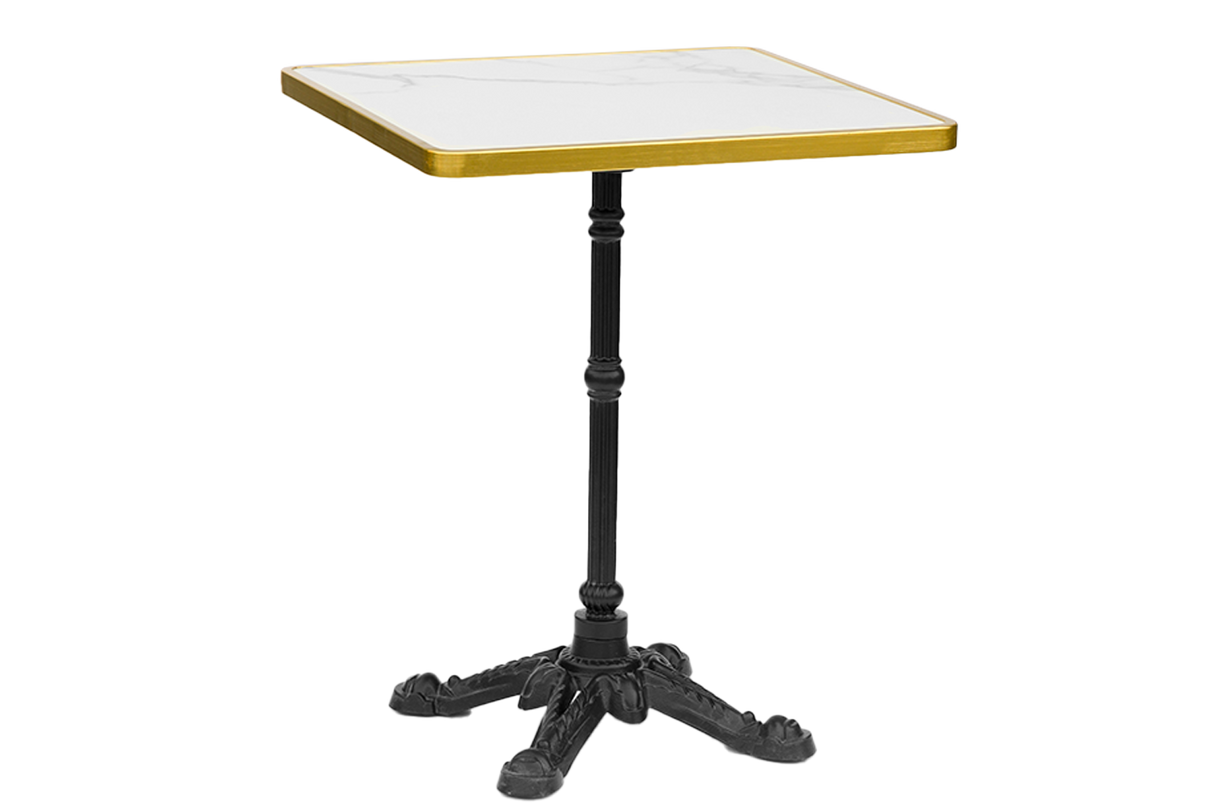Florine café table with cast iron base 60 x 60 cm