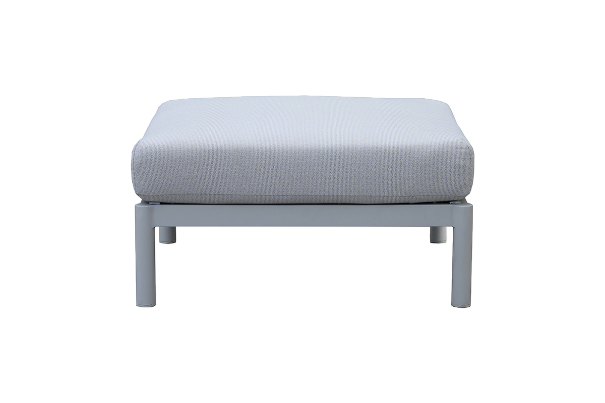 Luna aluminium lounge pouf / table