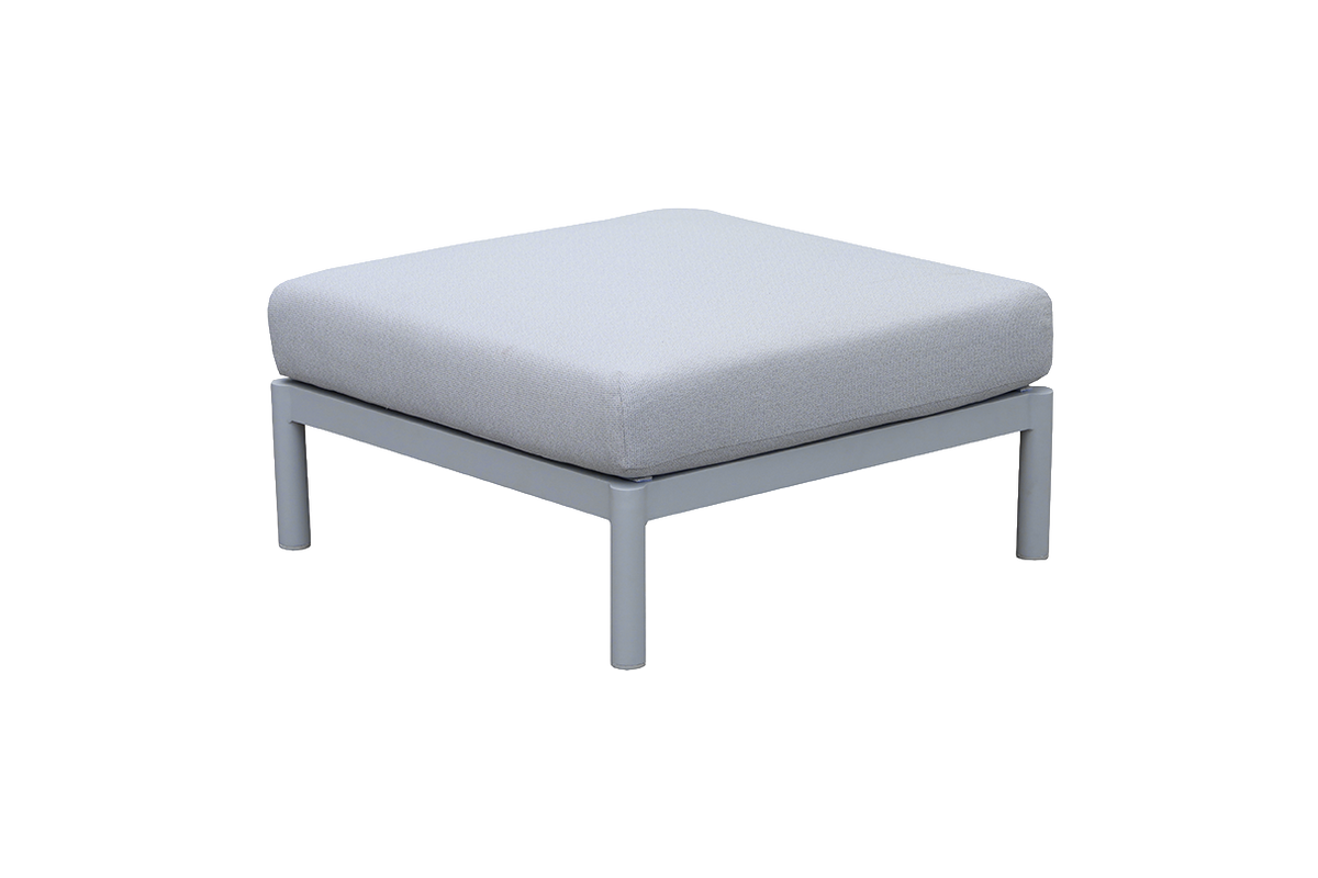 Luna aluminium lounge pouf / table