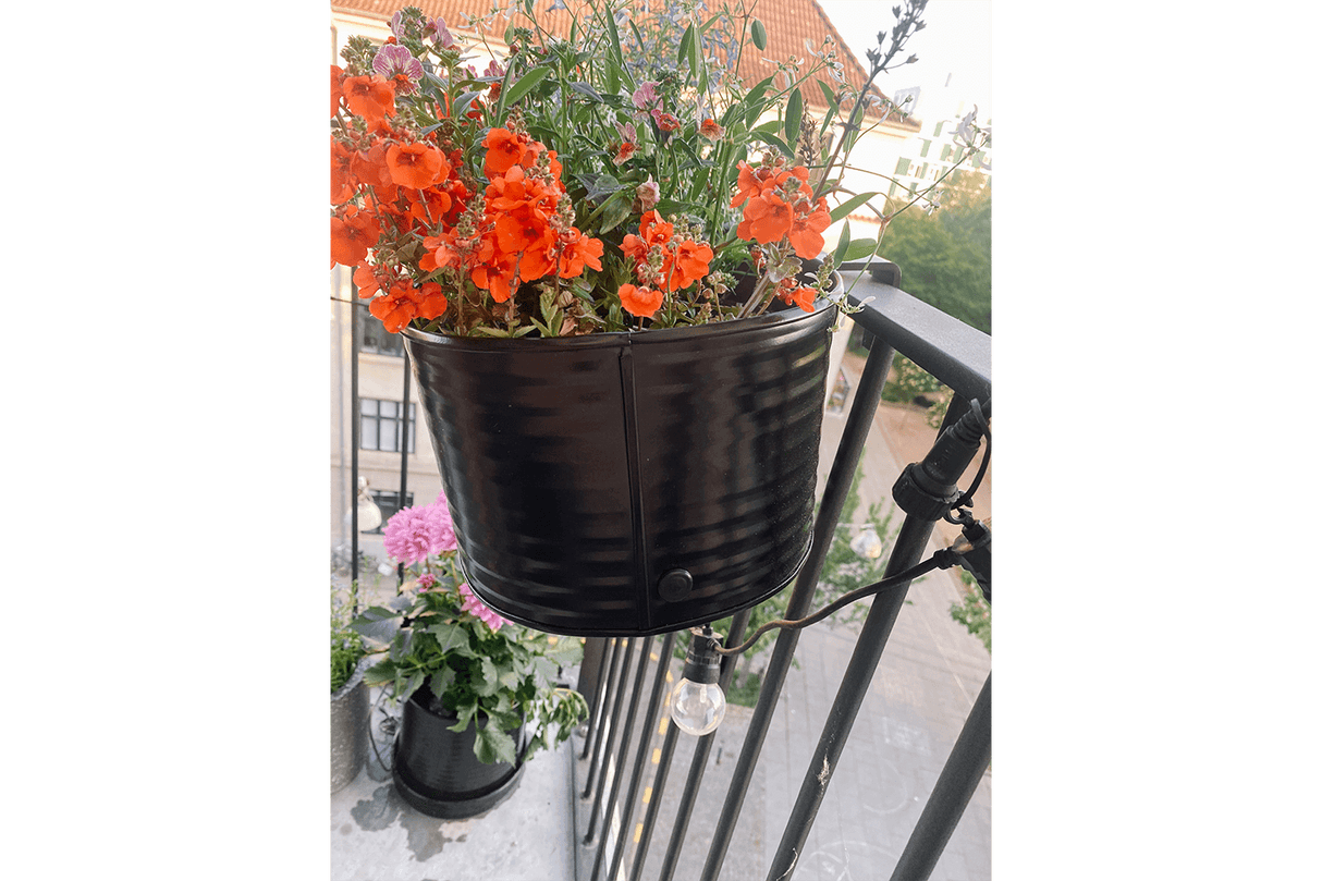 Olga black balcony flower box 60 cm