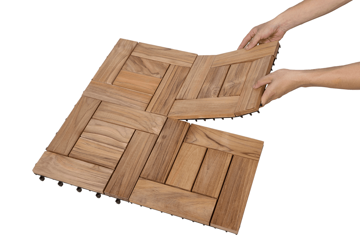 Tanja teak floor tiles
