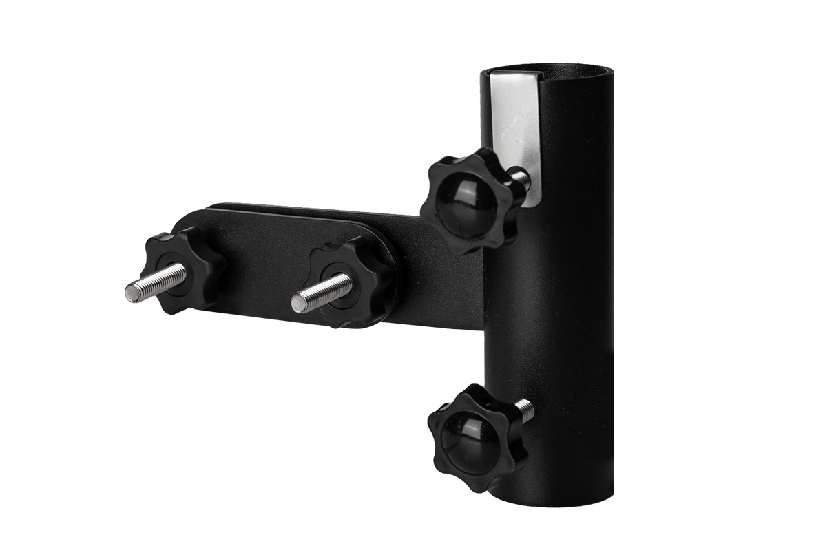 Kari parasol bracket for thin vertical bars