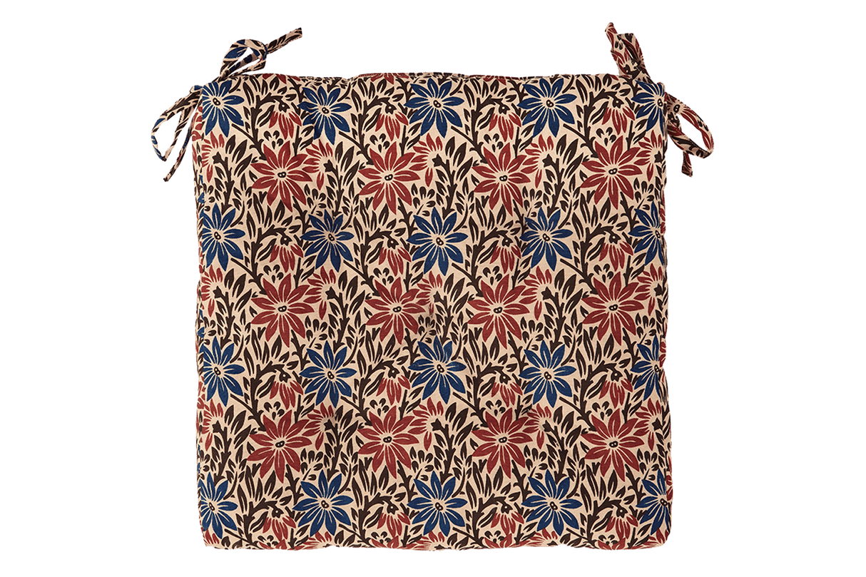 Colourful floral seat cushion 45 x 45 cm