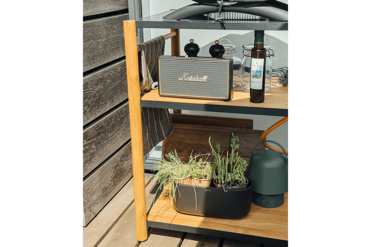 Dora teak barbecue table with granite top 60 x 50 cm