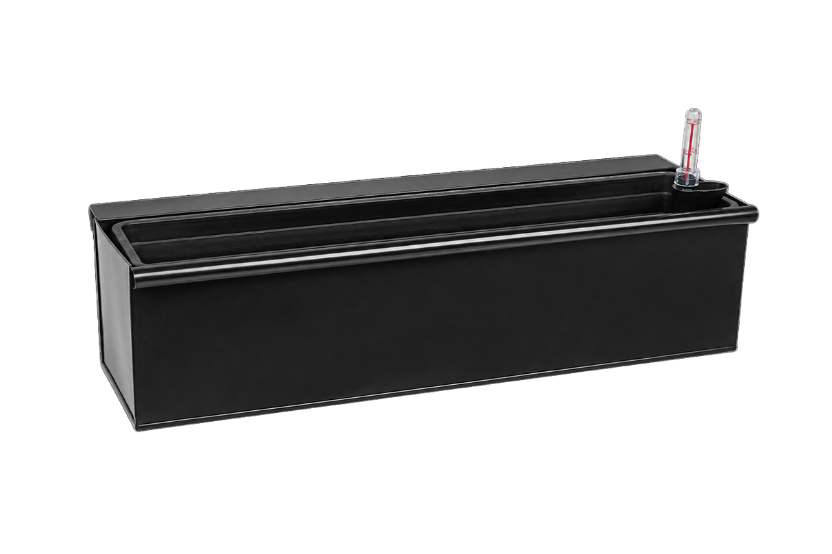 Esther black balcony flower box with self-watering system 60 / 80 cm