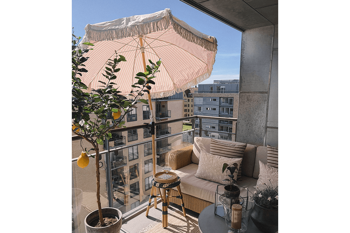 Sally double sided parasol with tilt Ø155 / Ø180 cm