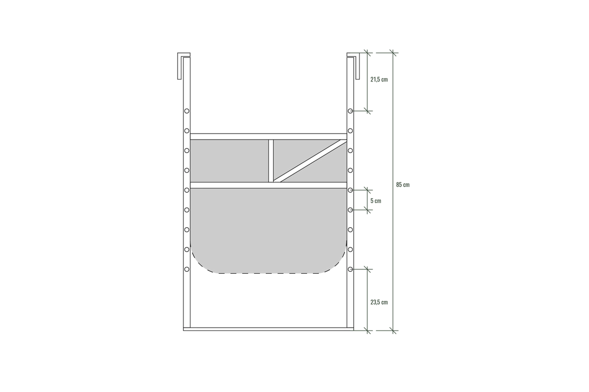 Ida teak hanging table 60 x 40 cm