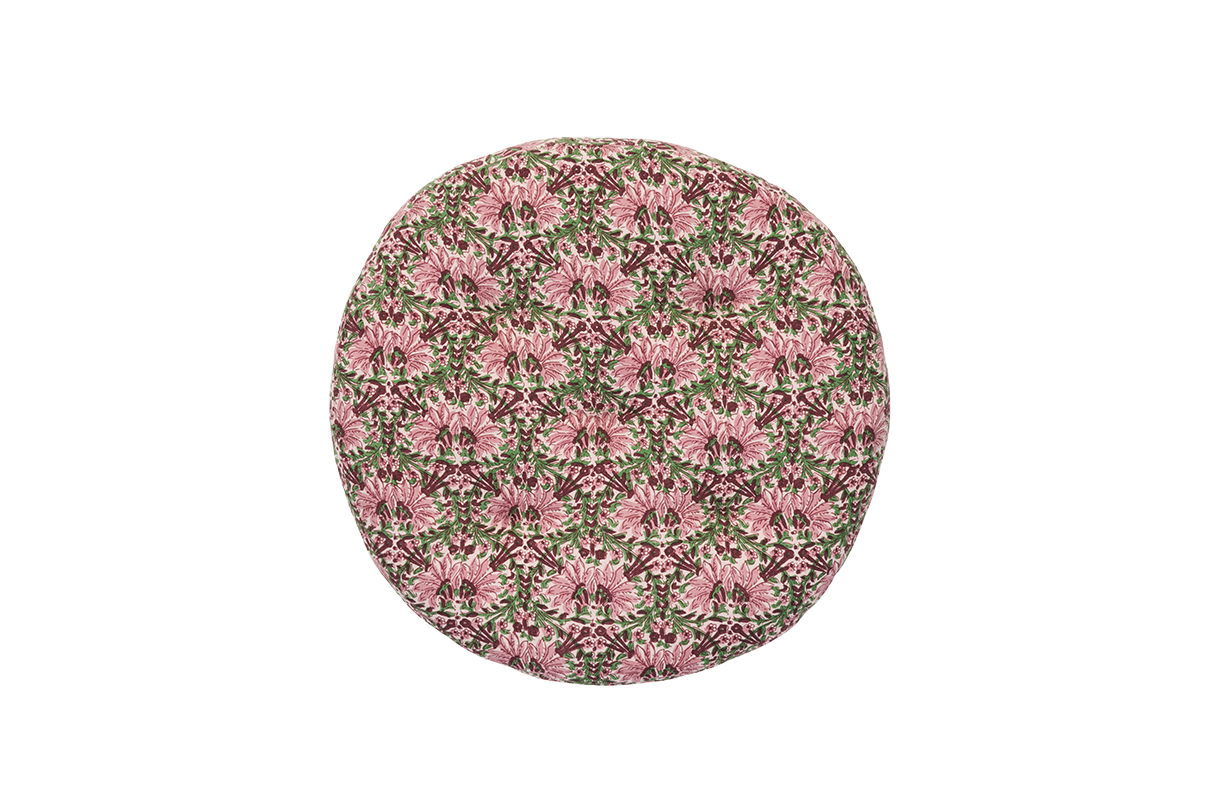 Round seat cushion with print Ø45 cm