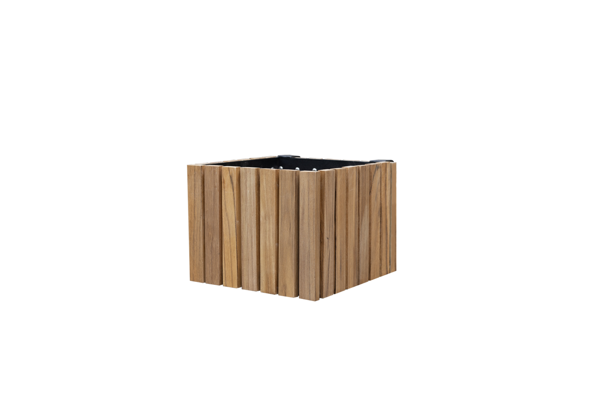 Malou teak plant box for wall grid 17 x 17 cm