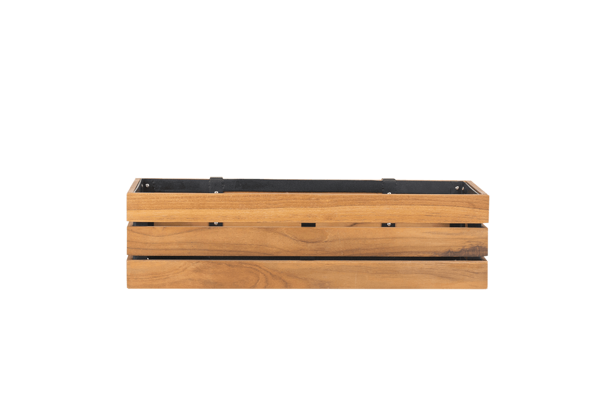 Mille teak plant box for wall grid 50 x 21 cm
