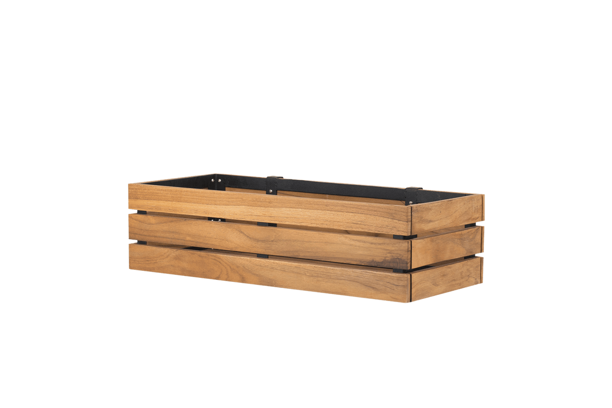 Mille teak plant box for wall grid 50 x 21 cm