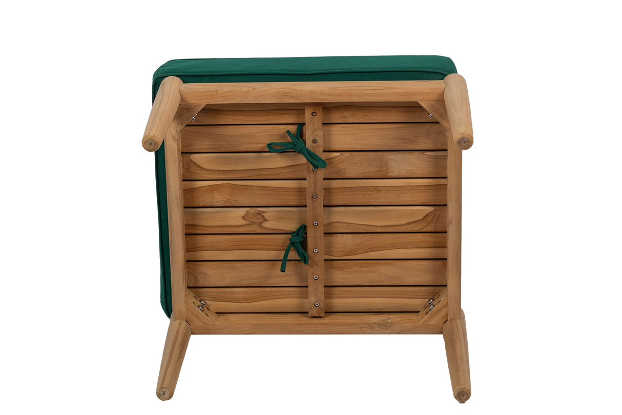 Sienna teak pouf / table