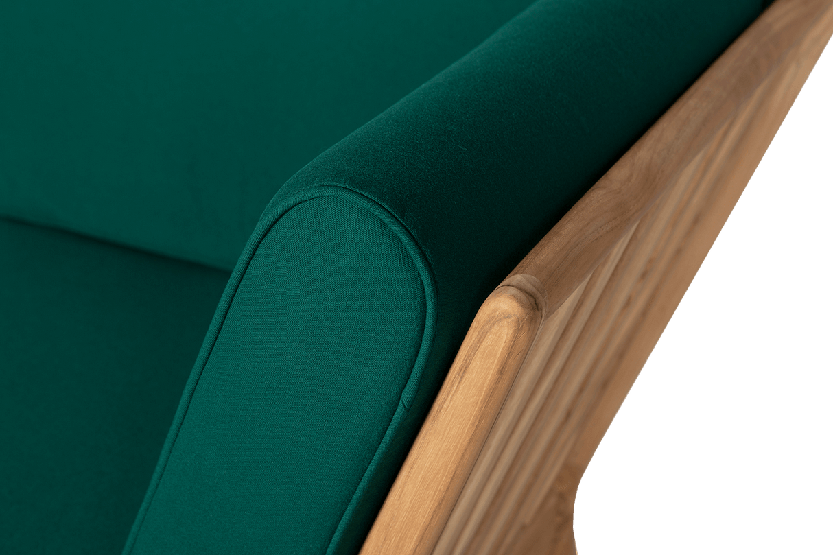 Sienna teak high back lounge sofa - corner