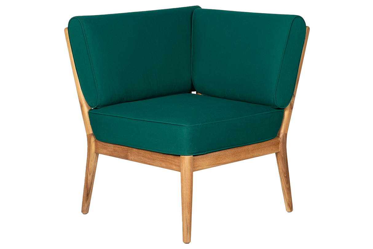 Sienna teak high back lounge sofa - corner