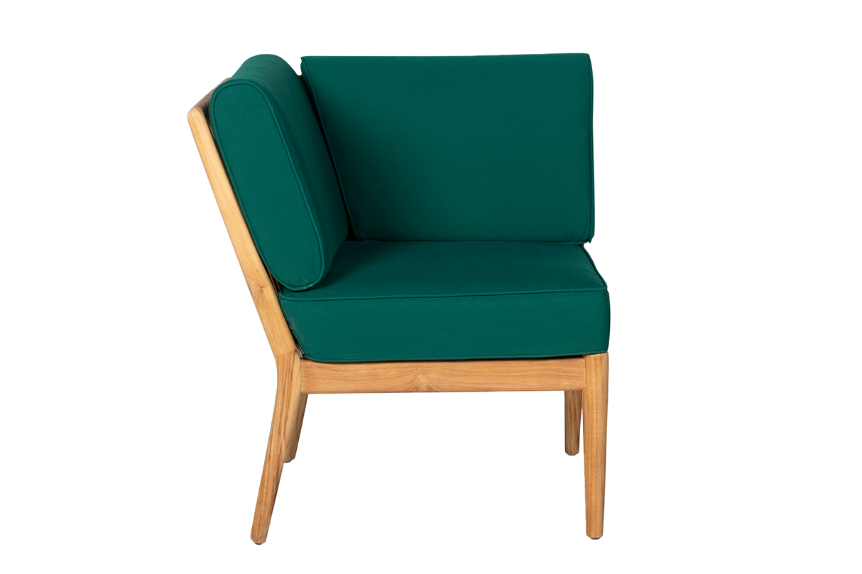 Sienna teak high back lounge sofa - corner