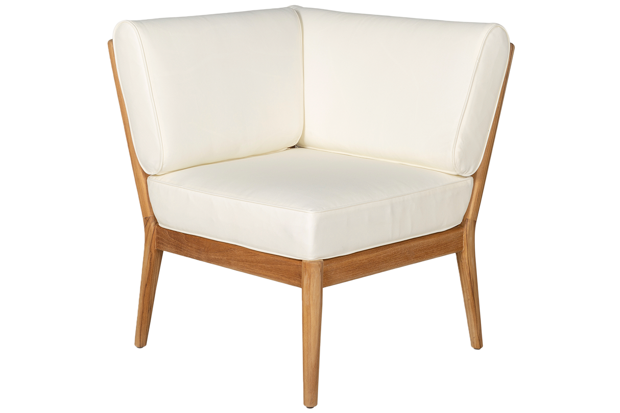 Sienna teak high back lounge sofa - corner