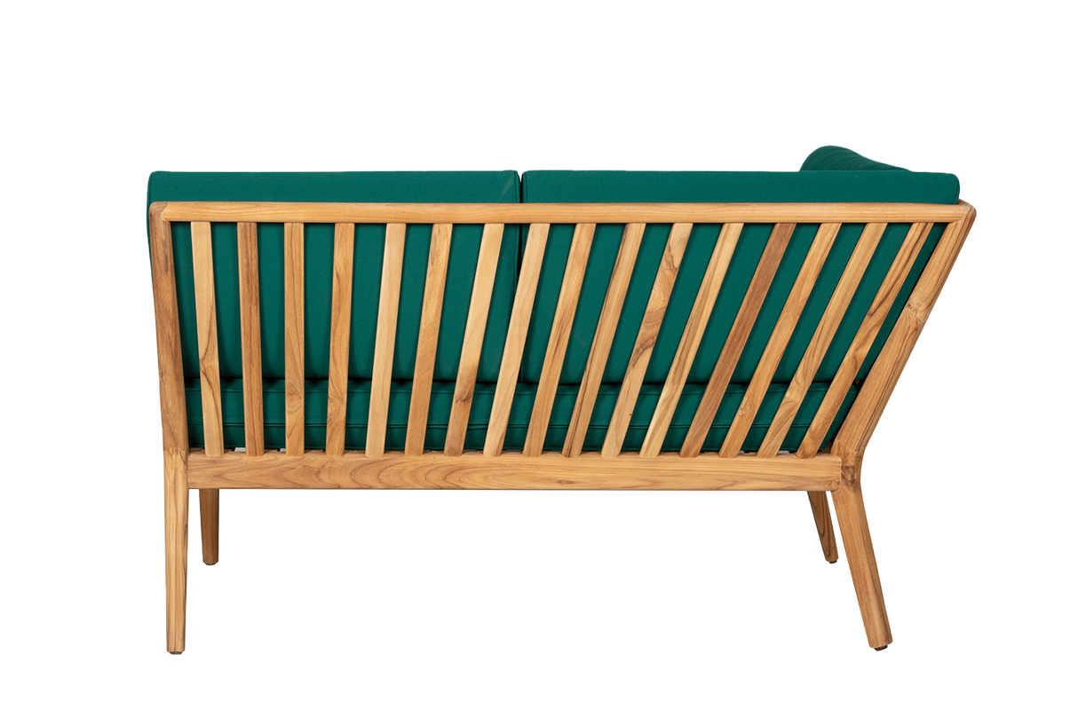 Sienna teak high back lounge sofa - left