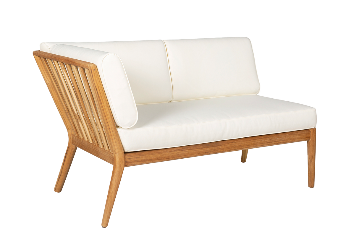 Sienna teak high back lounge sofa - left