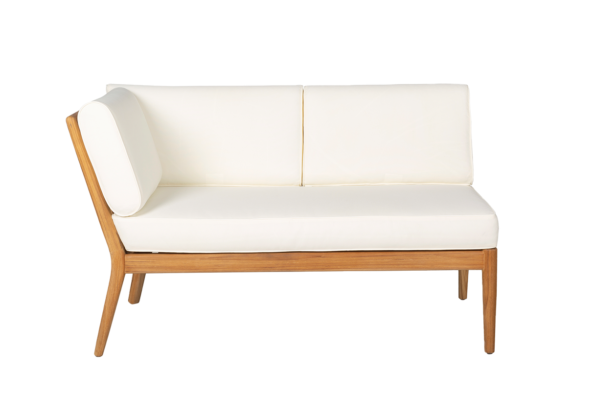 Sienna teak high back lounge sofa - left