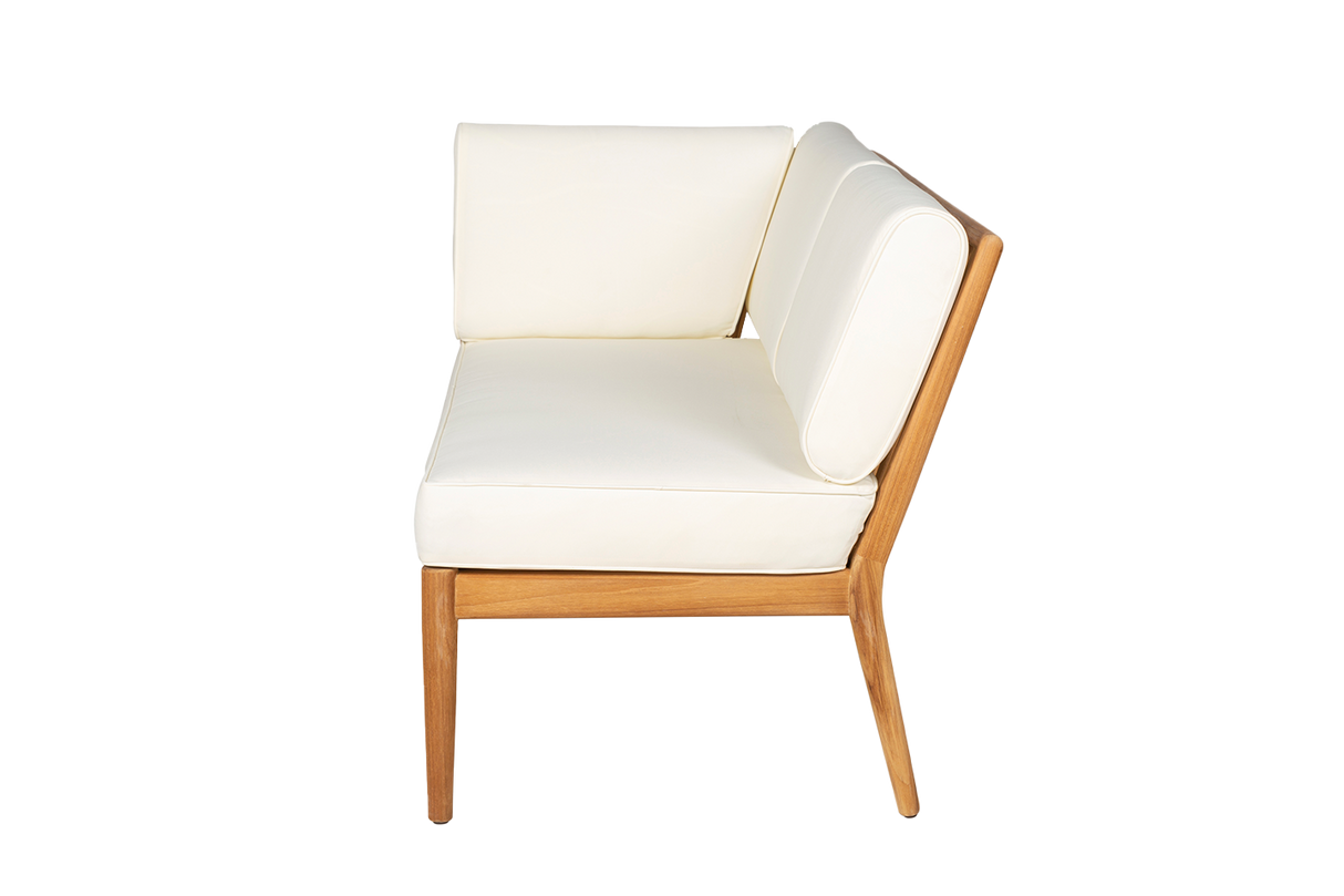 Sienna teak high back lounge sofa - left