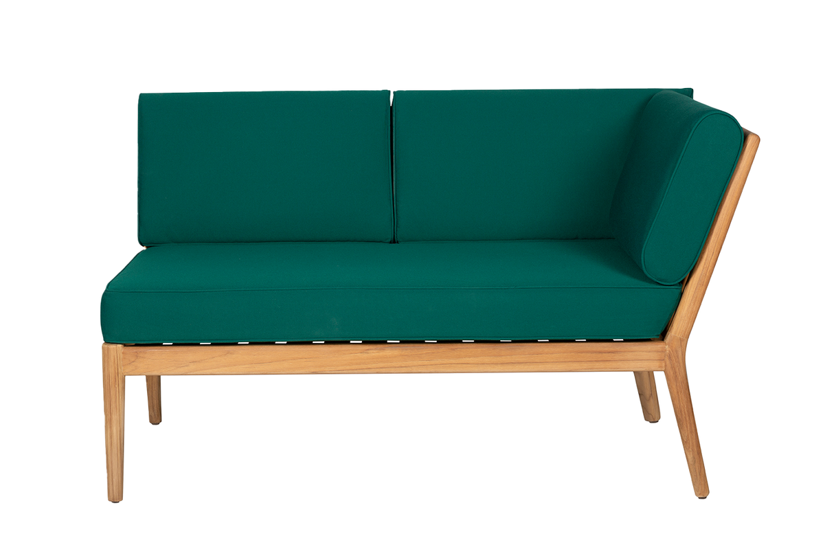Sienna teak high back lounge sofa - right