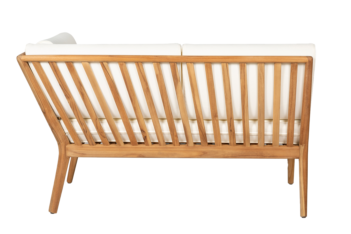 Sienna teak high back lounge sofa - right