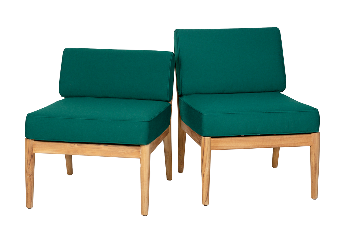 Sienna teak high back lounge sofa - middle