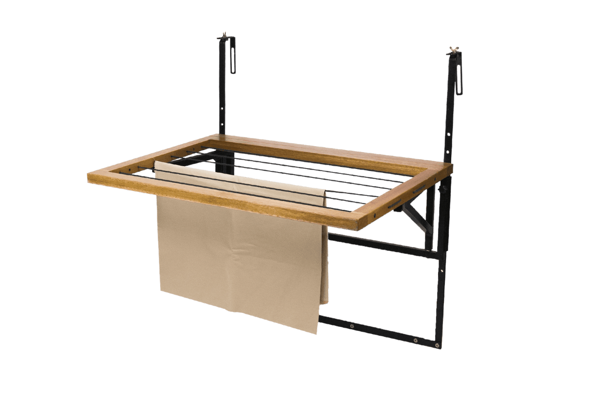 Alma teak hanging table with drying rack 100 x 60 cm