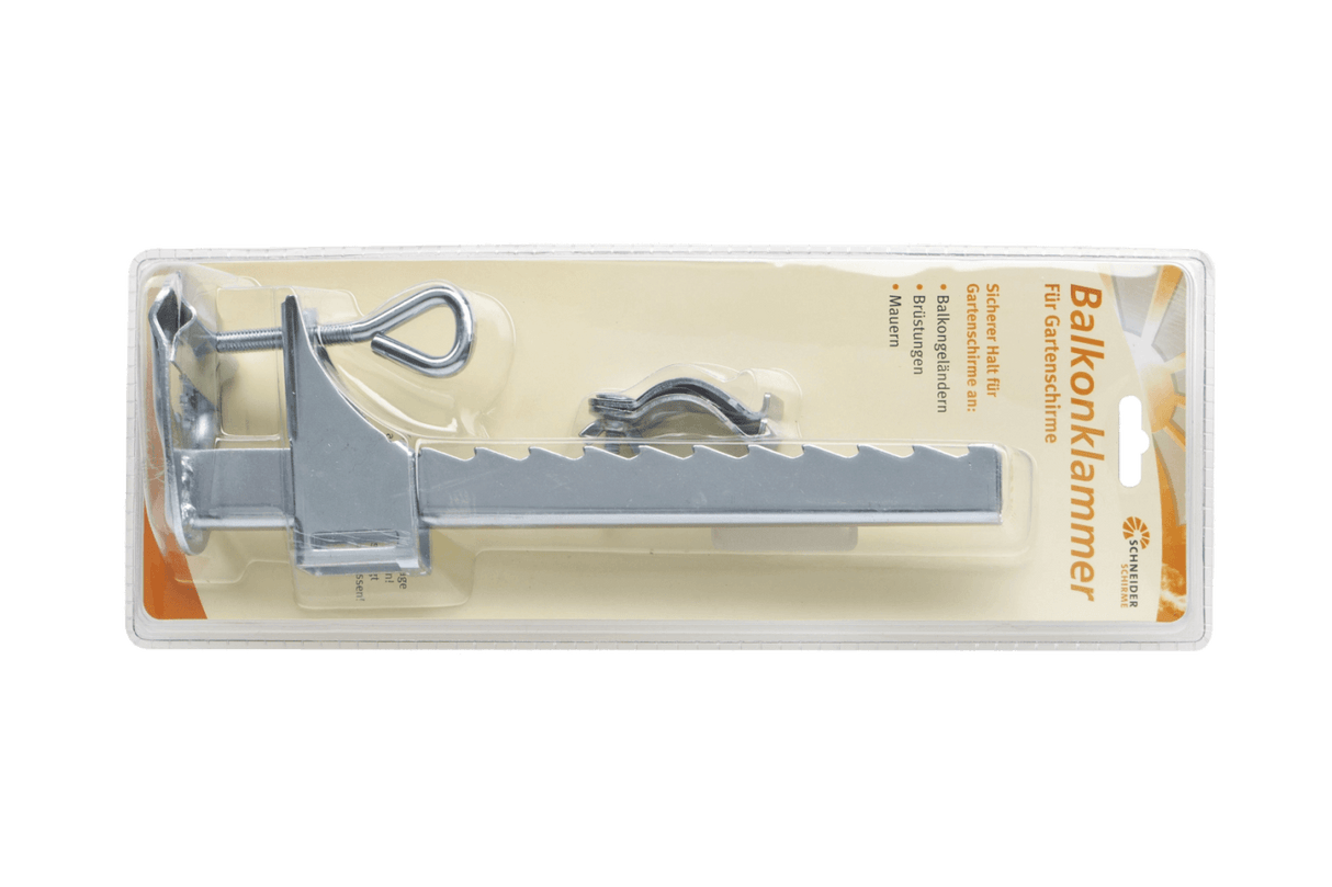 Balcony parasol holder in galvanized steel