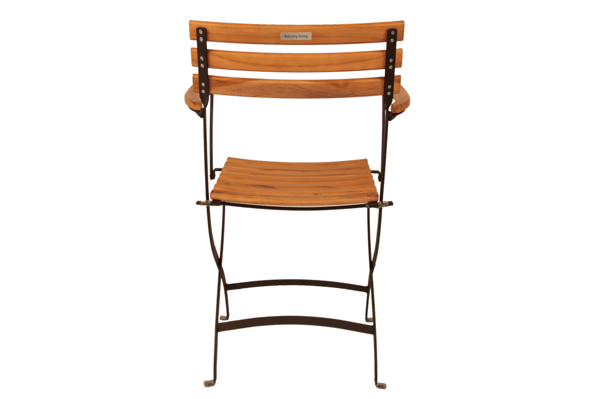 Karla teak folding chair with armrest