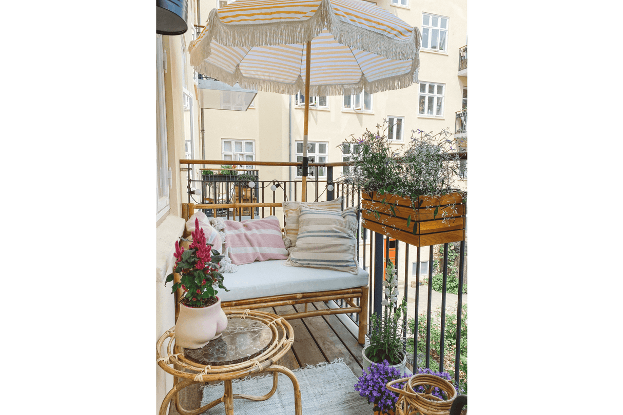 Beate bamboo lounge sofa - left