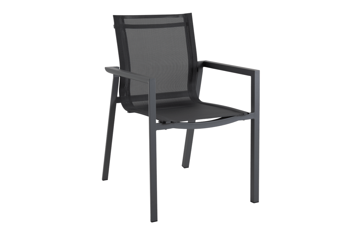 Delia stackable chair with armrest
