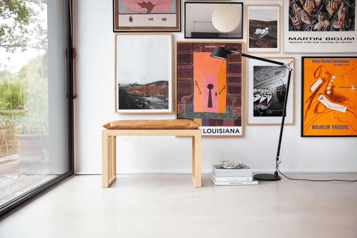 Leather cushion 73 x 35 cm