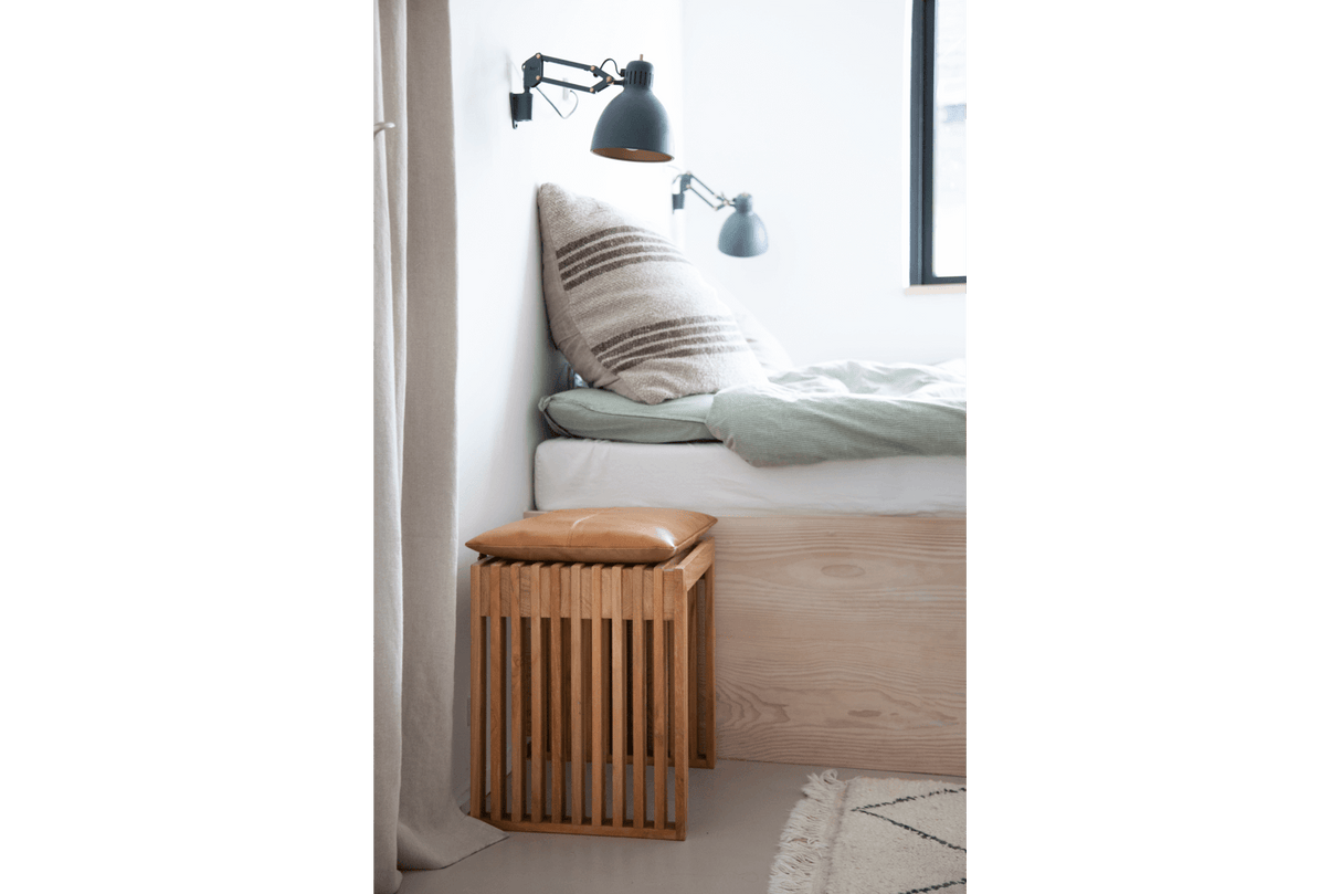 Leather cushion 45 x 35 cm