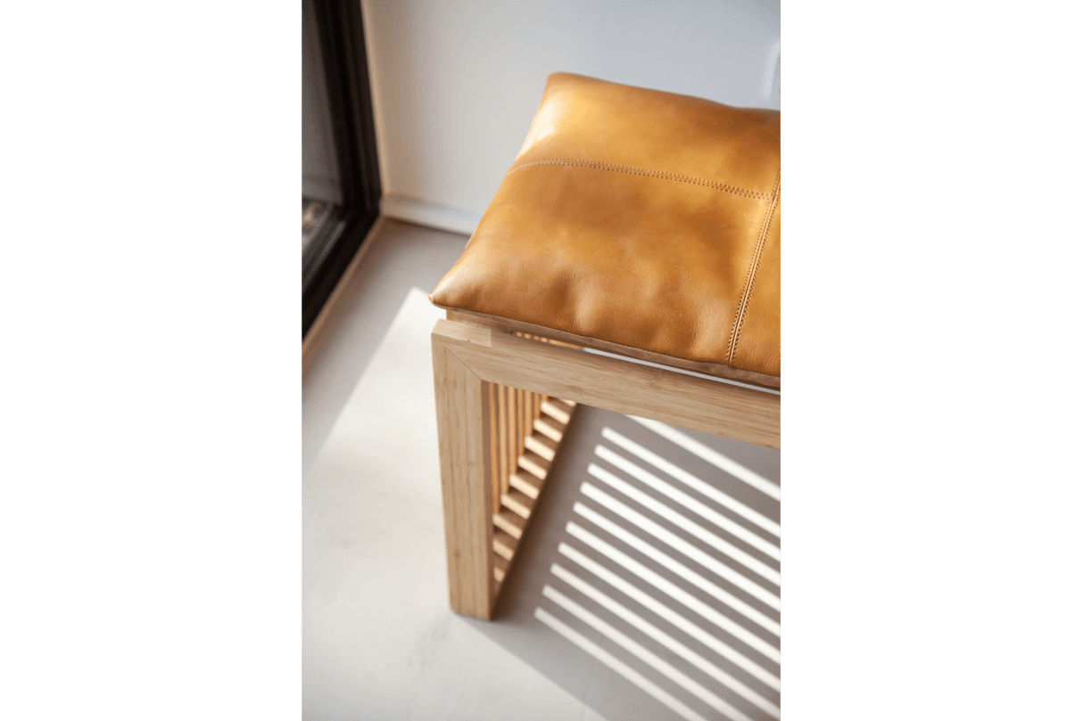 Leather cushion 45 x 35 cm