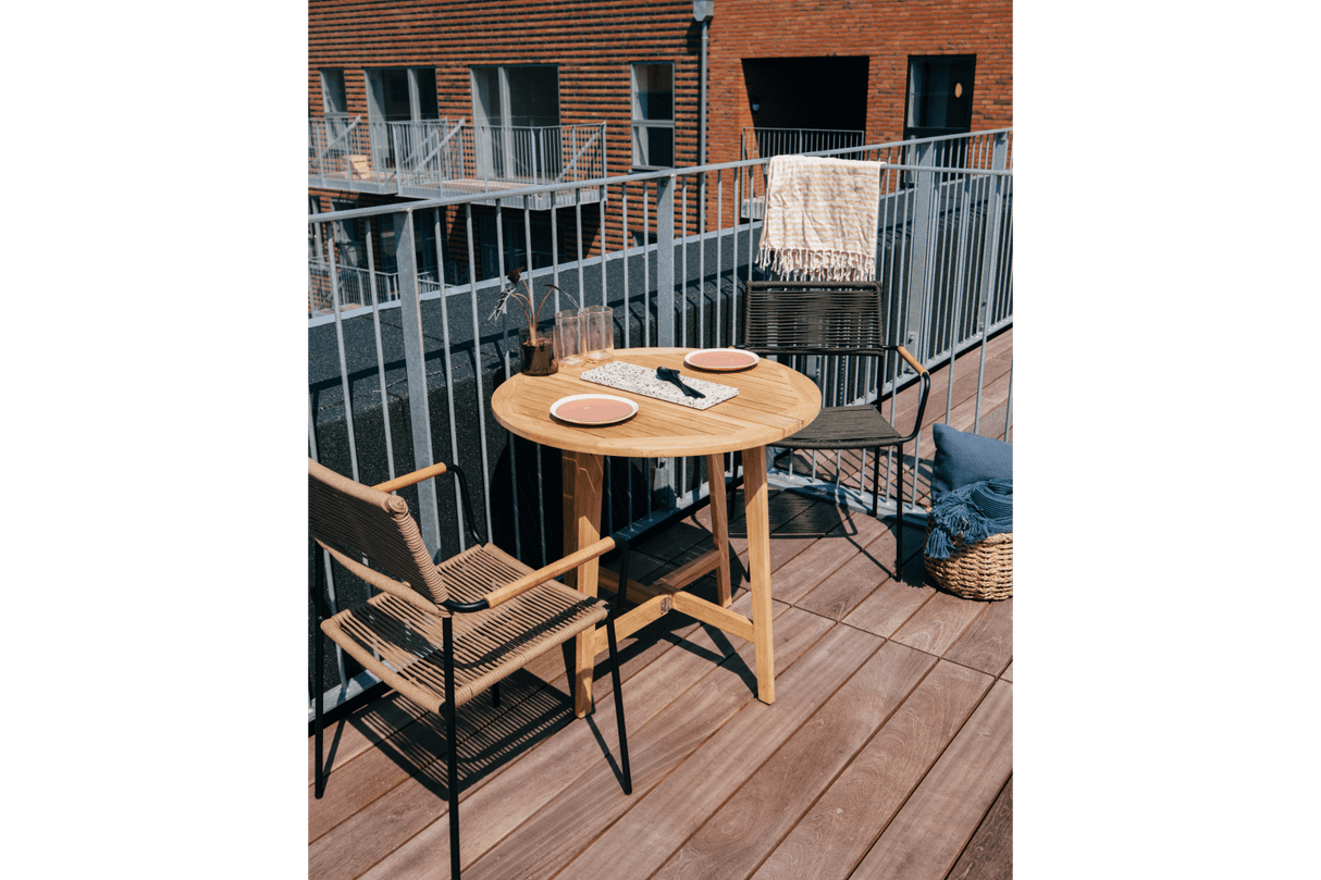 Clara teak gateleg table Ø80 cm