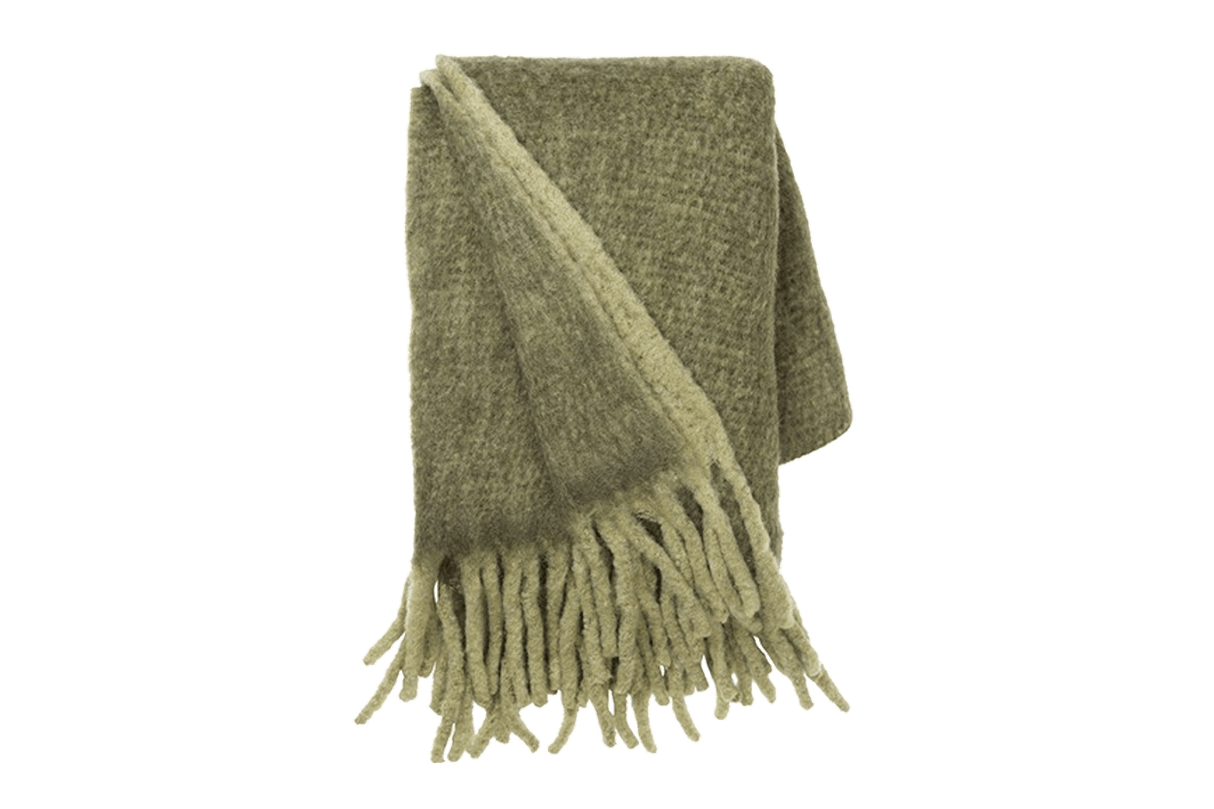 Mathea wool blanket with herringbone pattern