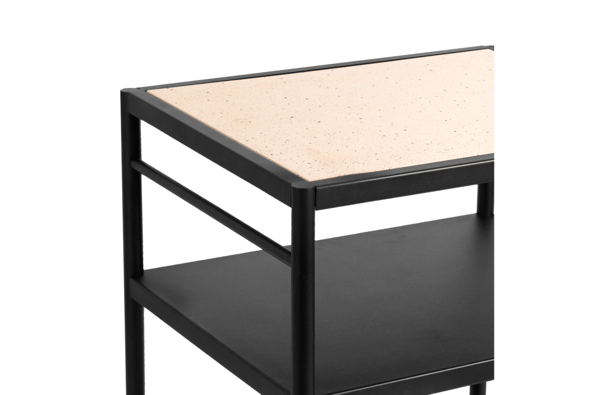 Dora metal barbecue table with super stone top 60 x 50 cm