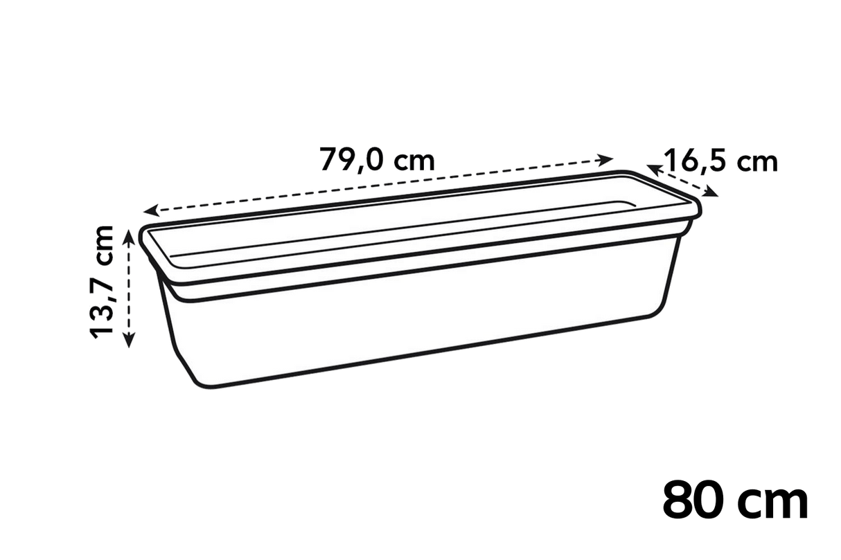 Plastic insert for balcony flower boxes