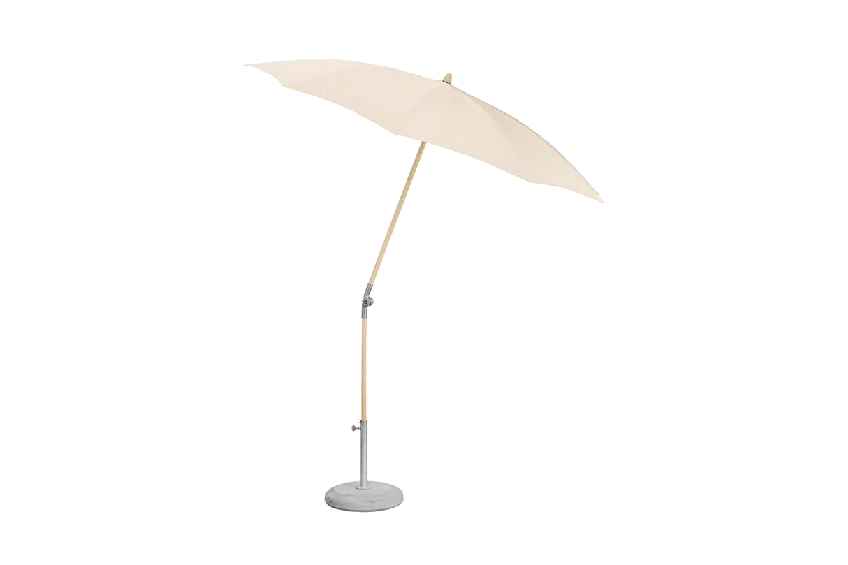 Rustico solid color parasol with tilt Ø220 cm