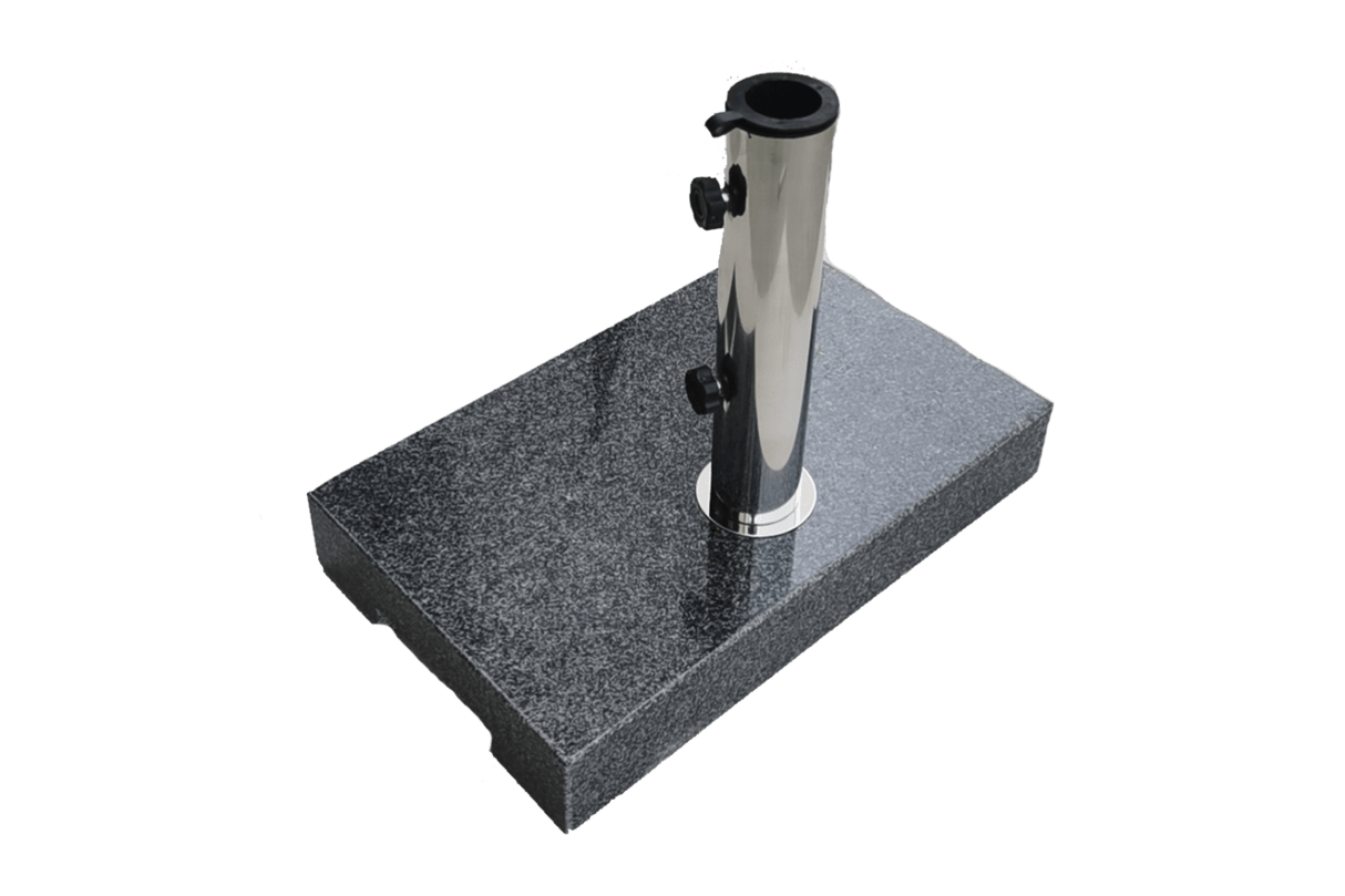 Hugo parasol base in dark grey granite for several weight classes
