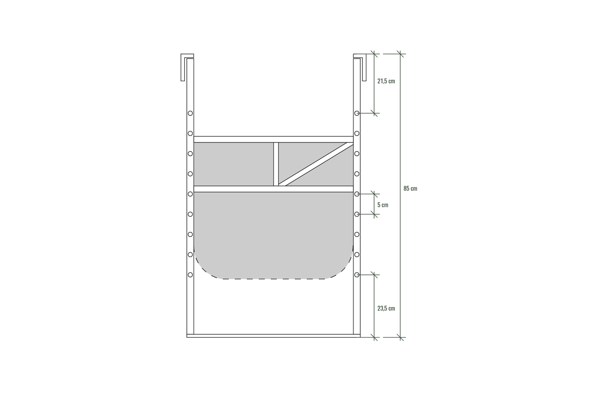 Ida metal hanging table 80 x 50 cm
