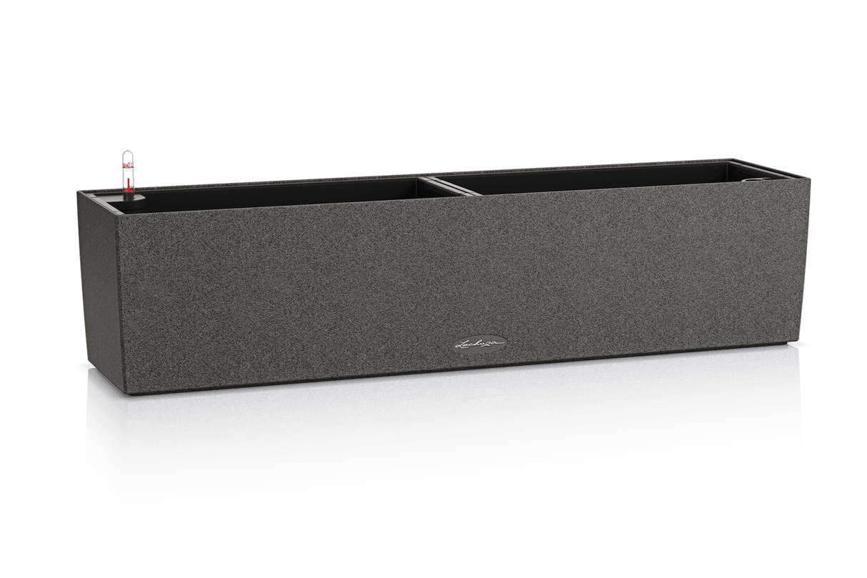 Stone balcony flower box with self watering system 80 cm