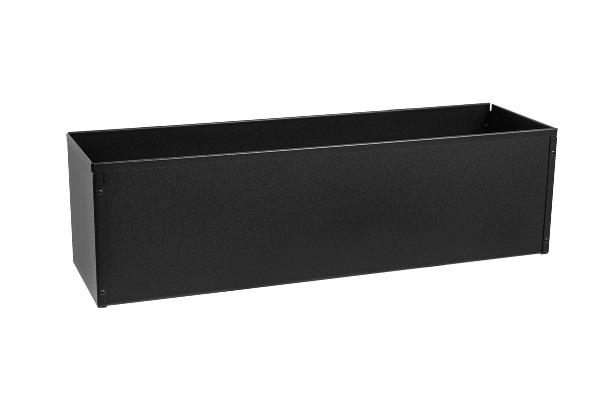 Liva black balcony flower box without brackets 60 / 80 / 100 cm