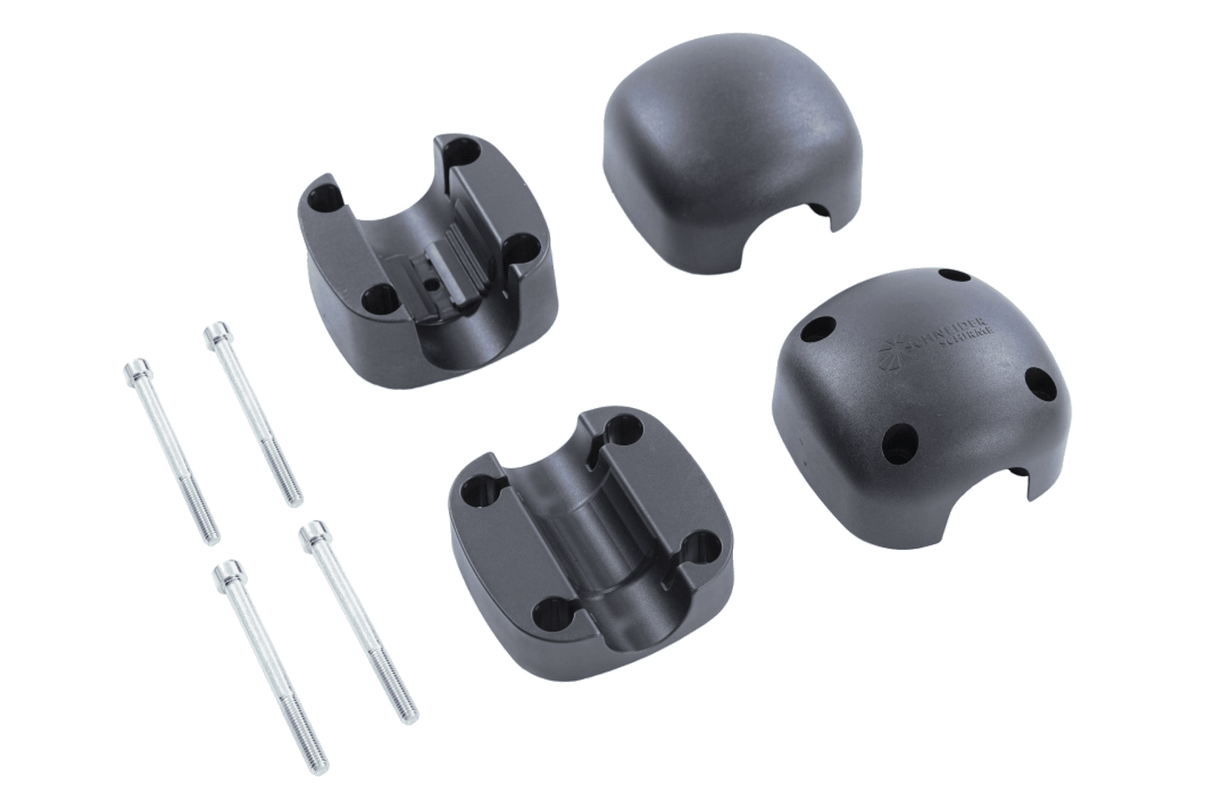 Maxi parasol bracket for round railings