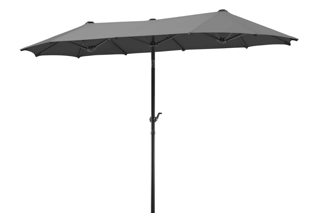 Salerno solid color parasol with hoist and tilt 300 x 150 cm