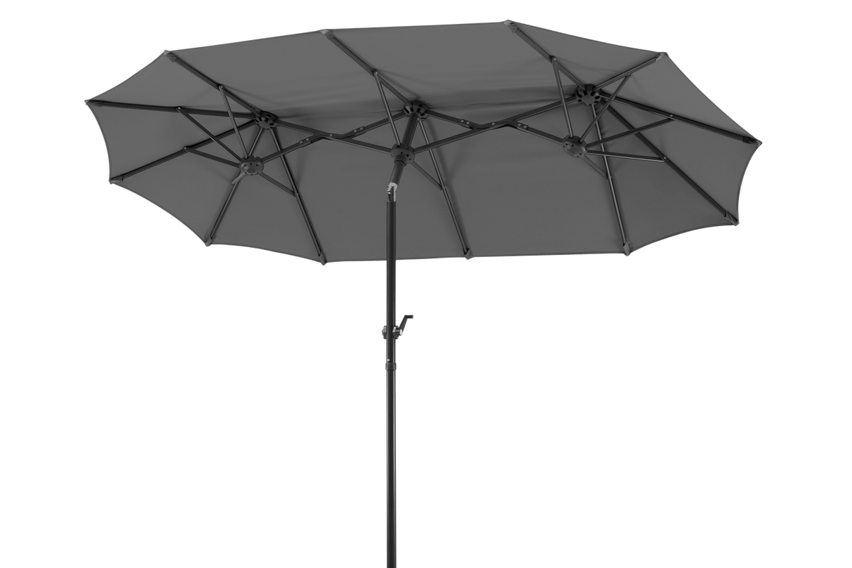 Salerno solid color parasol with hoist and tilt 300 x 150 cm