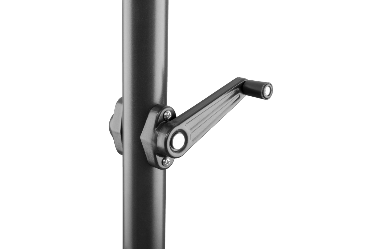 Salerno solid color parasol with hoist and tilt 300 x 150 cm